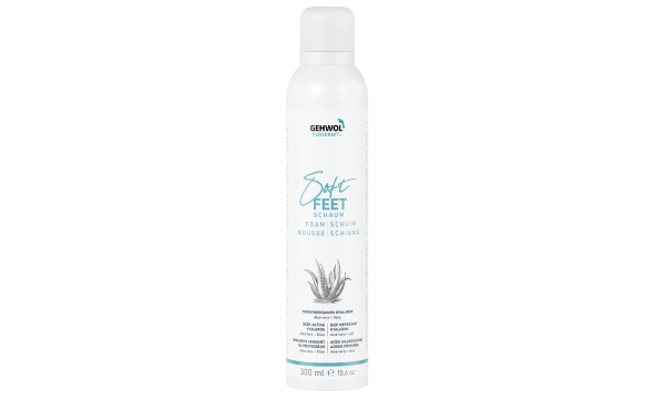 GEHWOL FUSSKRAFT Soft Feet Foam putos su alaviju, alyvuogių aliejumi ir hialiurono rūgštimi, 300 ml