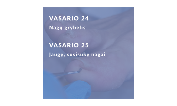 Praktiniai GEHWOL seminarai | Įaugę, susisukę nagai ir nagų grybelis | Vasario 24-25